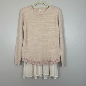 Altar’d state sweater with blouse bottom